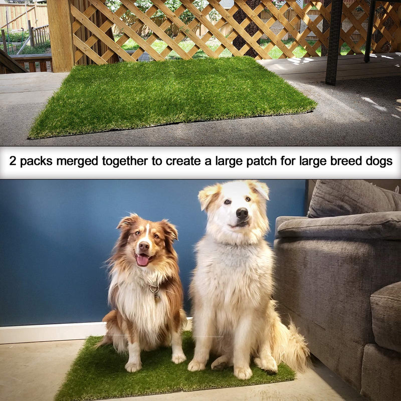 Oiyeefo Artificial Pet Pee Grass Mat for Puppy, Pet Turf Fake Grass Replacement Pad for Dog Potty Training, Indoor and Outdoor - 2 Packs (18" x 23") - BeesActive Australia