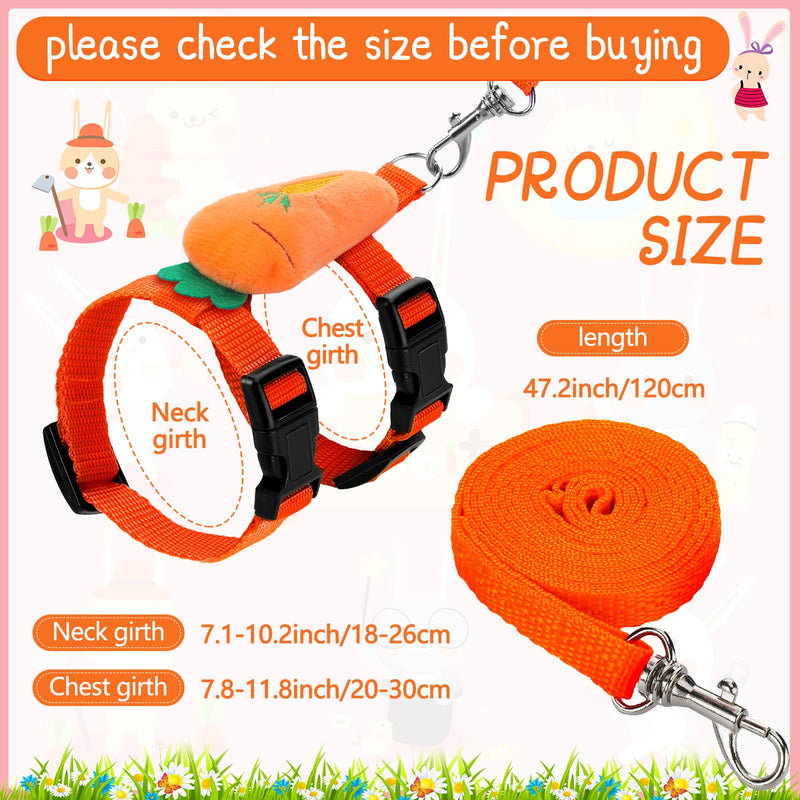 4 Sets Adjustable Bunny Rabbit Harness and Leash Set Small Pet Cute Vest Harness Leash Ferret Harness Guinea Pig Harness Ferret Leash with Decorations for Bunny Kitten Puppy, Small Pets Fruit - BeesActive Australia