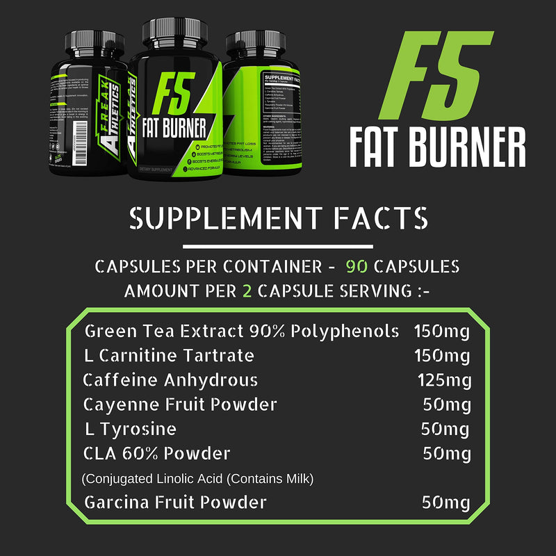 F5 by Freak Athletics - Suitable for Both Men & Women - 90 Capsules - Made in The UK - BeesActive Australia
