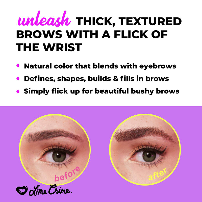 Lime Crime Bushy Brow Precision Pen, Redhead - Auburn Eyebrow Definer and Filler - Adds Texture & Shape - For Full, Natural Brows - Vegan - 0.02 oz - BeesActive Australia