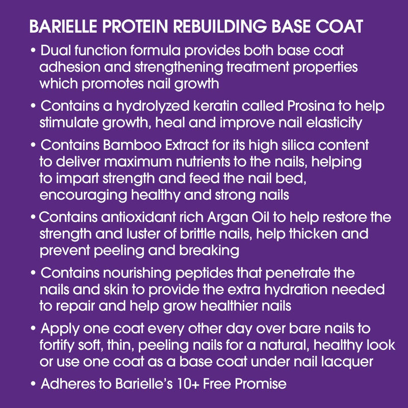 Barielle Protein Rebuilding Base Coat with Prosina - BeesActive Australia