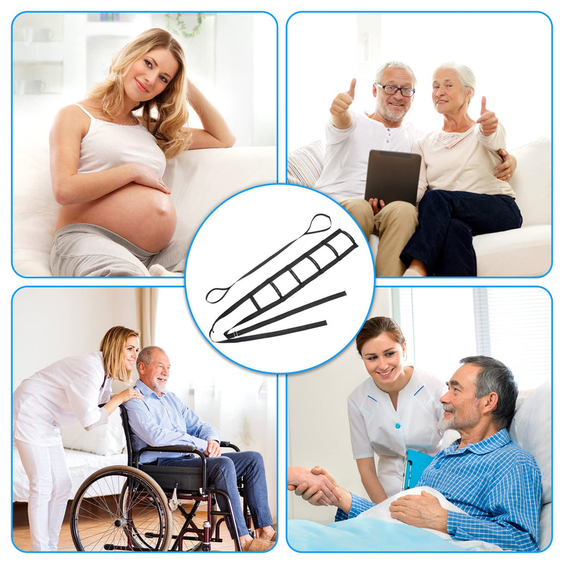 Adjustable Bed Ladder Assist, Bed Ladder Straps with Handles, 6 Handle Bed Ladder Straps for Adults, Elderly, Disabled. - BeesActive Australia