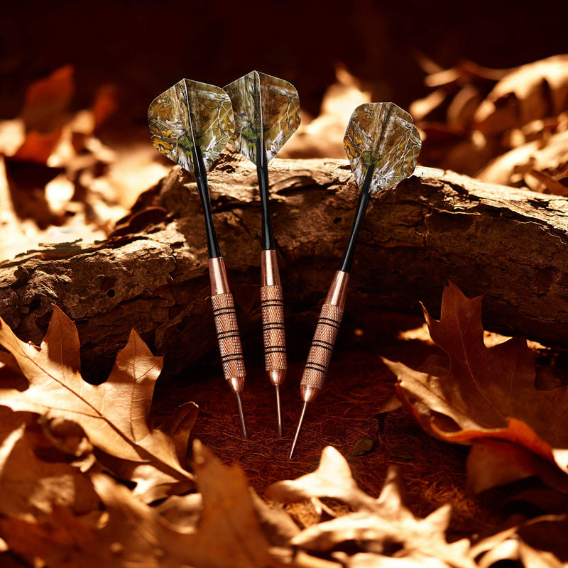 [AUSTRALIA] - Fat Cat Realtree Hardwoods HD Camo Steel Tip Darts with Storage/Travel Case, 23 Grams 