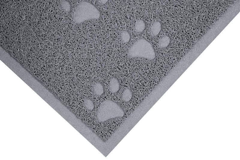 Darkyazi Cat Litter Box Mat for Floor Litter Trapping Mat Non-Slip Backing, Scatter Control, Easy Clean, Water Resistant, Soft on Paws (15.75" x 11.75",Grey) 15.75" x 11.75" Grey - BeesActive Australia