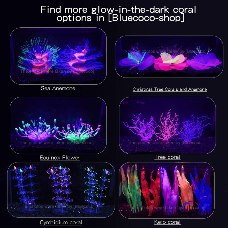 Bluecoco Soft Silica Gel Moves Naturally with Water Flow, Aquarium Decorations Glow in The Dark, Glowing Coral Ornaments for Fish Tank Decorations Pink Sunflower - BeesActive Australia