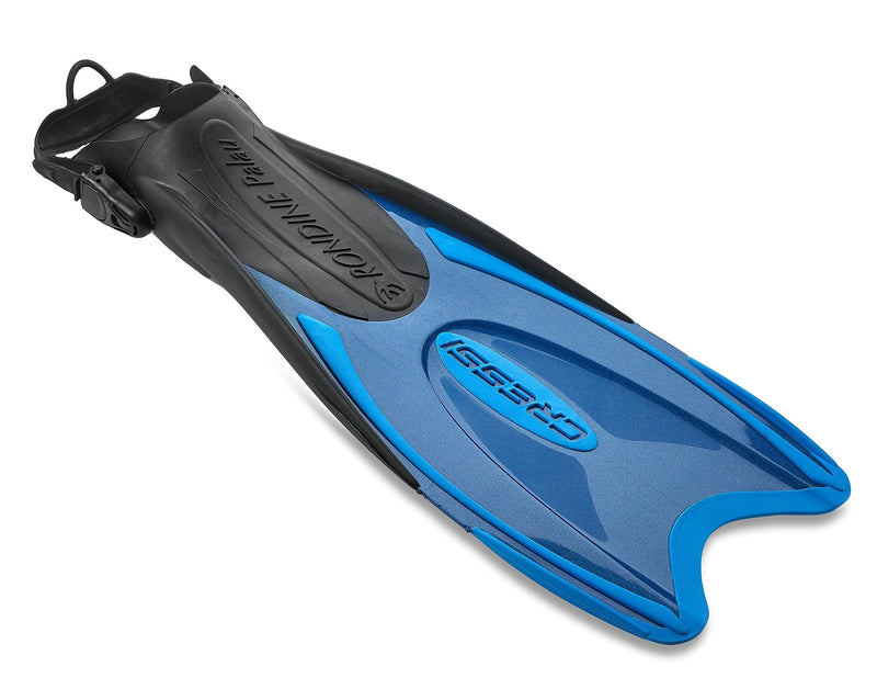 Cressi Italian Made Palau Long Fin Adjustable Flippers for Scuba and Snorkeling with Snorkeling Gear Mesh Bag Blau S/M | US Man 6.5/8.5 | US Lady 7.5/9.5 - BeesActive Australia