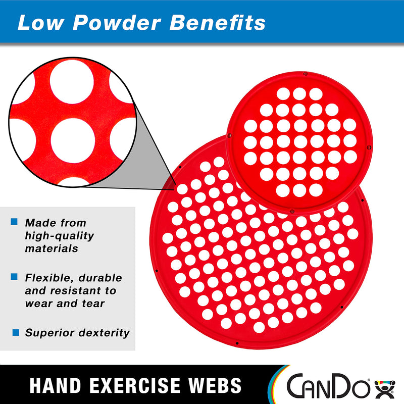 Cando® 10-0862 Power-Web - Hand Grip Trainer, Hand strengthener, diameter 17 cm, red (light) - BeesActive Australia
