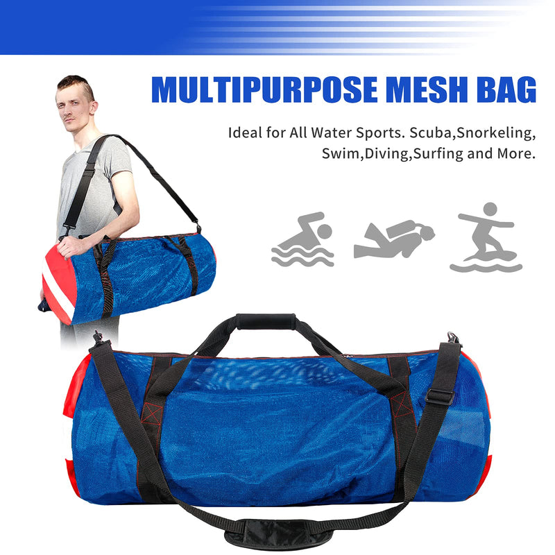 Sports Duffle Bag, Extra Large Mesh Dive Beach Bags and Totes with Shoulder Strap for Scuba Diving and Snorkeling Gear & Equipment, Wet Swimming, Travel, and Gym Workout - BeesActive Australia