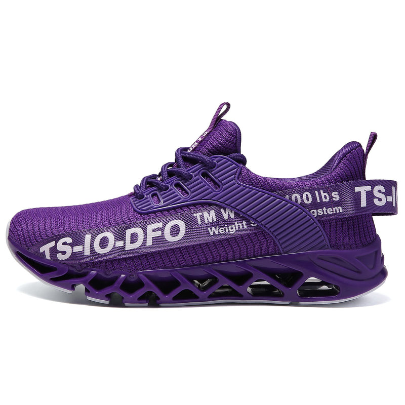 TSIODFO Mens Running Shoes Athletic Walking Sneakers 7 Purple - BeesActive Australia