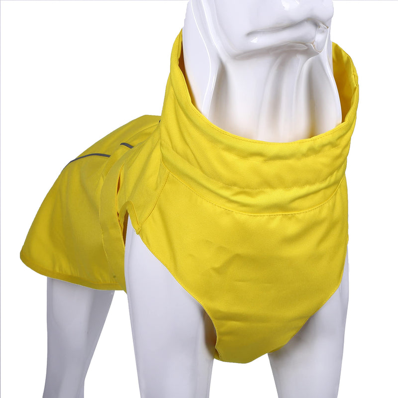 Adjustable Waterproof Dog Raincoat for Dogs,Lightweight Pet Rain Jacket Puppy Clothes with Reflective Strip for Small Medium Large Dogs Yellow - BeesActive Australia