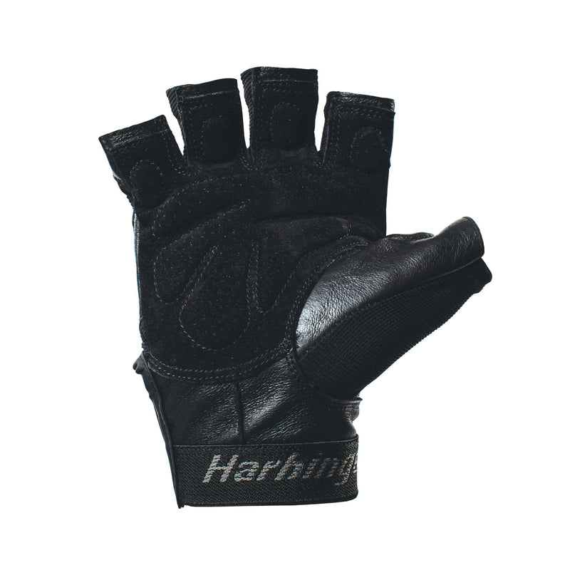 Harbinger Training Grip Tech Gel-Padded Leather Palm Weightlifting Gloves Black/Blue Men's X-Large - BeesActive Australia
