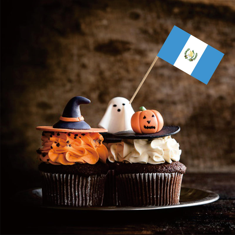 Guatemala Toothpick Flag Guatemalan Country Small Mini Cocktail Fruit Cupcakes Toppers Food Stick Flags Decorations,100 Pack - BeesActive Australia