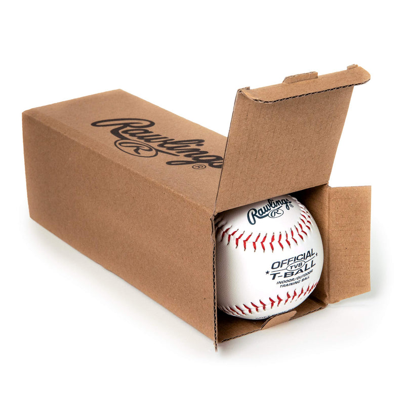 [AUSTRALIA] - Rawlings Youth Tball or Training Baseballs, Box of 3 Tballs, TVBBOX3, White, Official Size 