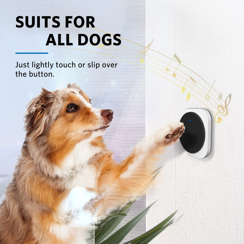 Hathever Dog Doorbells for Potty Training, Wireless Puppy Door Bell Operating at 1000 Feet with IP65 Waterproof Touch Button, 4 Notification Modes 1 Receiver + 2 Transmitters - BeesActive Australia