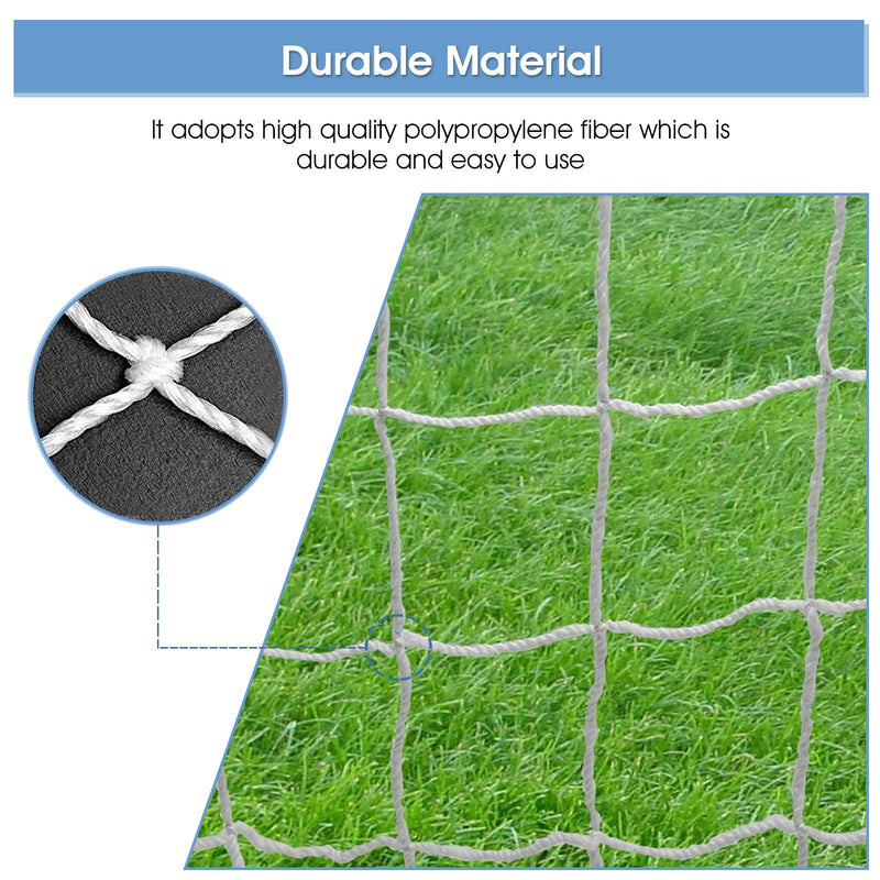 Yosoo Health Gear Replacement Soccer Net Nylon Soccer Goal Net Replacement Durable Goal Nets and Soccer Goal Straps for Outdoor Sports Football Soccer Training 12X6FT - BeesActive Australia