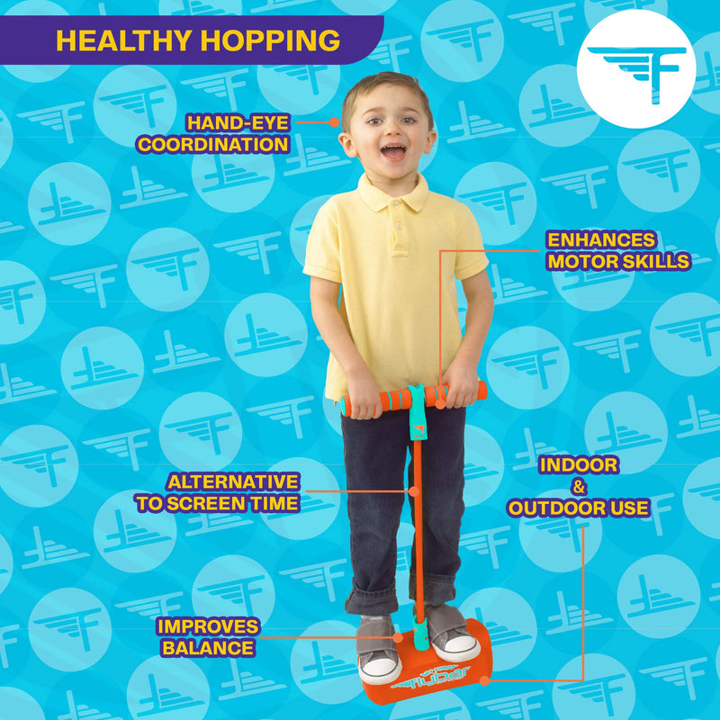 [AUSTRALIA] - Flybar My First Foam Pogo Jumper for Kids Fun and Safe Pogo Stick for Toddlers, Durable Foam and Bungee Jumper for Ages 3 and up, Supports up to 250lbs Orange 