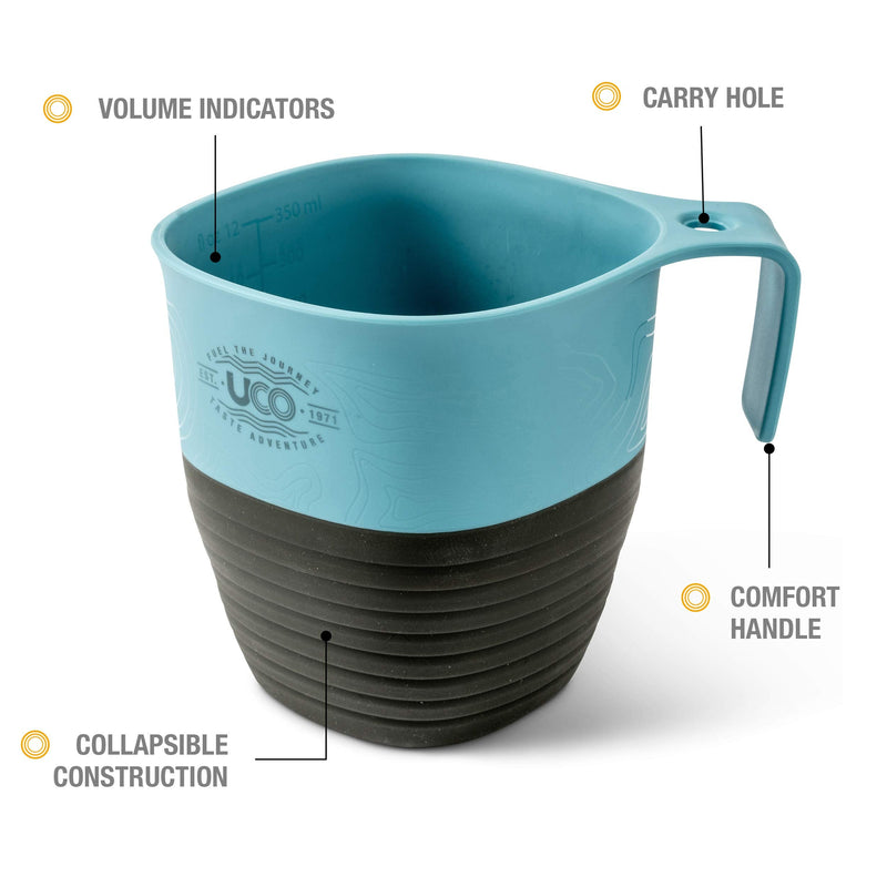 UCO Collapsible Cup for Hiking, Backpacking, and Camping Classic Blue - BeesActive Australia