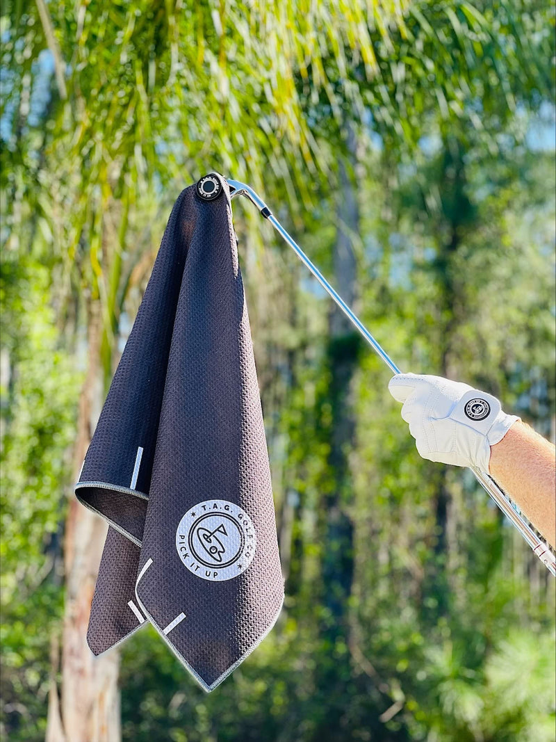 Magnetic Golf Towel for Golf Bags for Men and Women - Micro Fiber Gimmie Golf Towel - Golf Training Aid - Funny Golf Towel with Industrial Strength Magnet - Stick it to Your Club or Putter  18 x 36 - BeesActive Australia