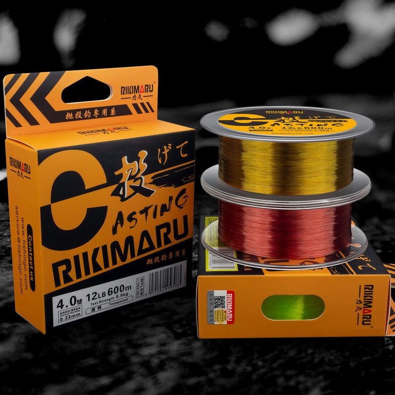 RIKIMARU Premium Monofilament Fishing Line-Strong and Abrasion Resistant Mono Line-Superior Nylon Material Fishing Line Fluo-Yellow 660Yds/0.14mm/3LB - BeesActive Australia