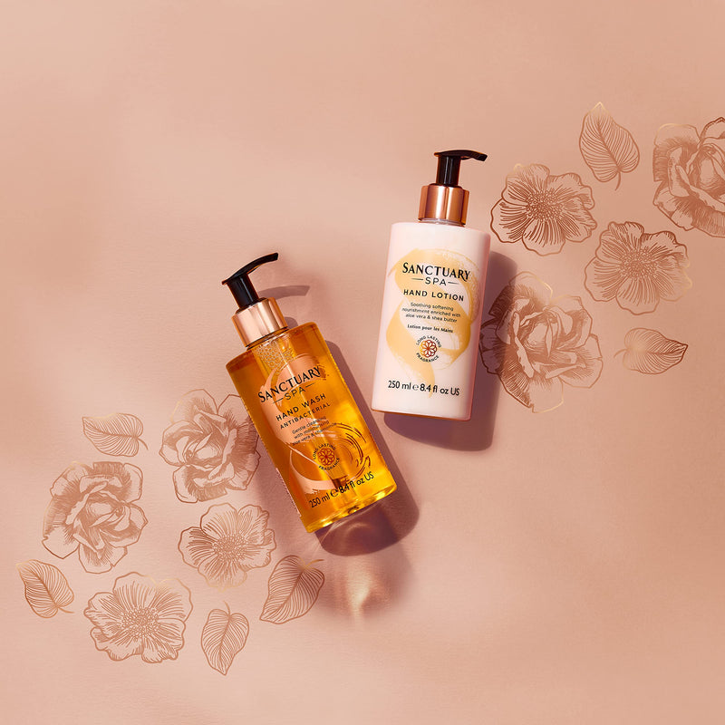 Sanctuary Spa Hand Wash and Lotion Gift Set for Women with Reusable Caddy, For Birthday, Christmas, Vegan and Cruelty Free - BeesActive Australia