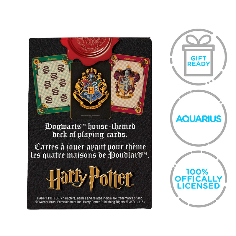 [AUSTRALIA] - AQUARIUS Harry Potter Playing Cards - House Crests Themed Deck of Cards for Your Favorite Card Games - Officially Licensed Harry Potter Merchandise & Collectibles - Poker Size with Linen Finish 