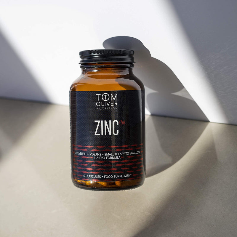 Tom Oliver Nutrition - Zinc Picolinate 15mg - Highly Absorbable Hypoallergenic Immune System Supplement - 60 Vegan Capsules - BeesActive Australia