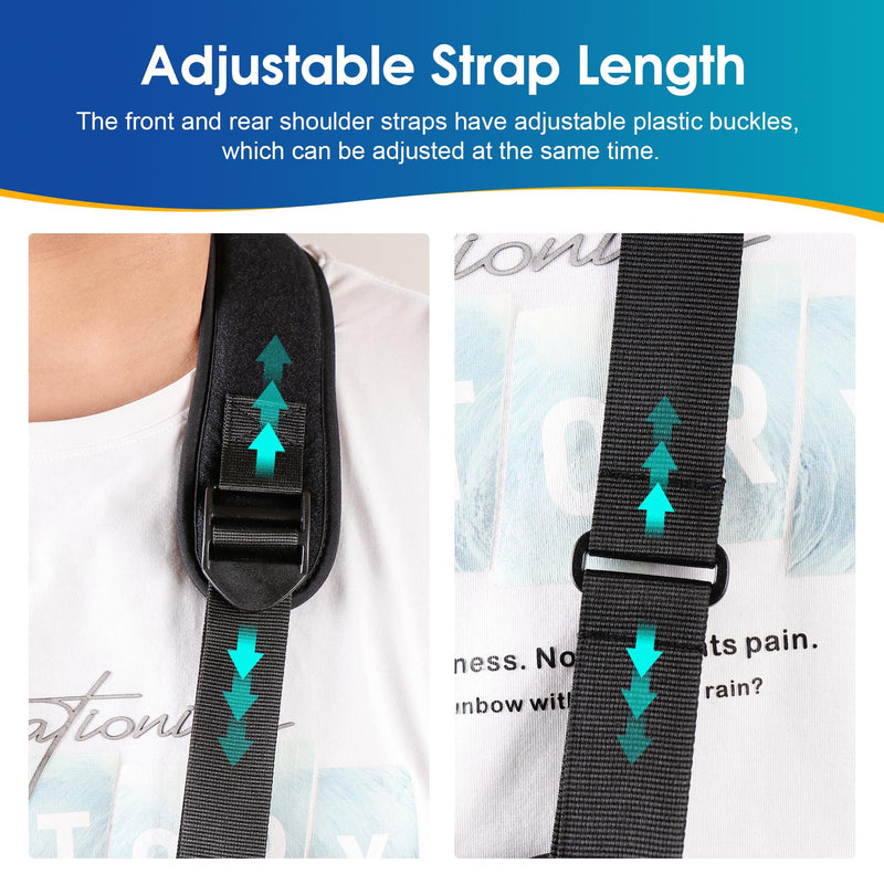Mesh Arm Shoulder Sling Medical Shoulder Immobilizer for Shoulder Injury Torn Rotator Cuff, Adjustable Breathable Arm Brace for Shower, Right Left Arm Stabilizes Elbow Arm Wrist Injury for Men Women - BeesActive Australia