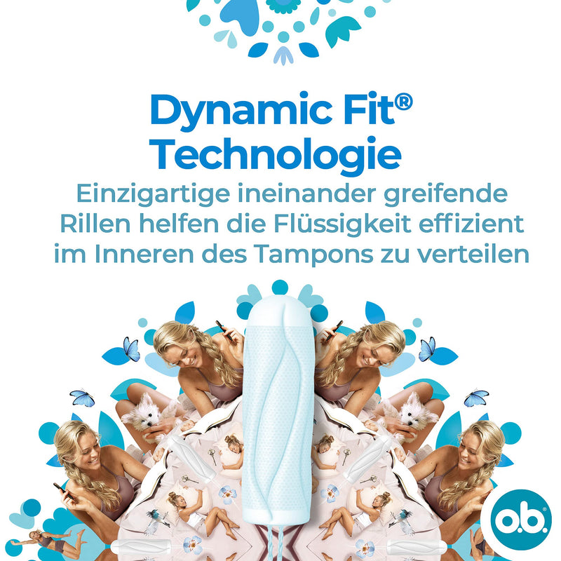 o.b. ProComfort Mini Tampons for Light/Medium Days, with SilkTouch Surface for Ultimate Comfort & Reliable Protection (64 Pack) - BeesActive Australia