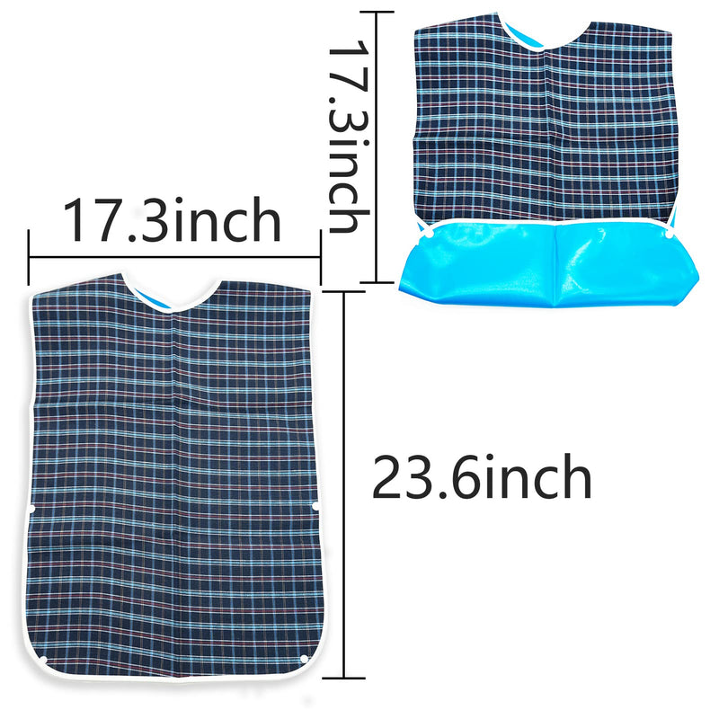 Adult Bibs Waterproof Eldly Bib Adult Washable Dining Bibs Mealtime Bib Clothing Protector for Elderly Men Women - BeesActive Australia