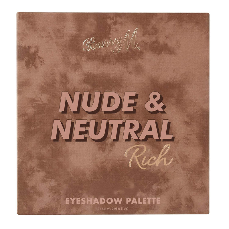Barry M Cosmetics Nude And Neutral Eyeshadow Palette, Rich - 9 Natural Shades In Matte & Shimmer Highly Pigmented Rich Colours. - BeesActive Australia