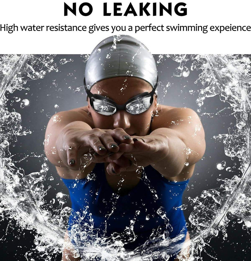 ALLPAIPAI Swim Goggles | Swimming Goggles | Pack of 2 No Leaking Anti Fog UV Protection Triathlon with Nose Clips + Ear Plugs,Swim Goggles for Women Men Adult Youth Kids Child - BeesActive Australia