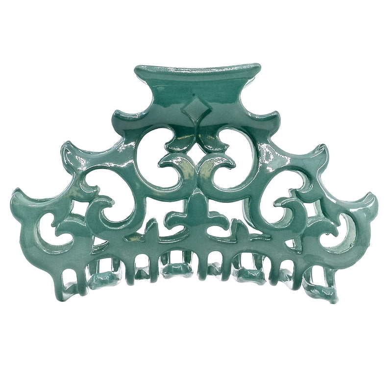 Camila Paris CP2403 French Hair Clip for Women, Large Green, Antique, Girls Hair Claw Clips Jaw Fashion Durable and Styling Hair Accessories for Women, Made in France Green 3.5" - BeesActive Australia