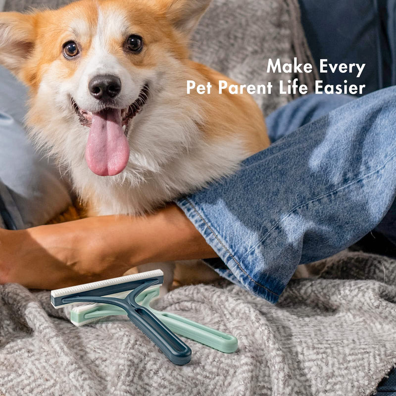Greenkit Pet Hair Remover for Couch-The Non-Damaging Pet Hair Remover for Furniture,for Clothes,Carpet Scraper,Pet Fur Remover,Lint Brushes for Pet Hair 1 Pack Blue - BeesActive Australia