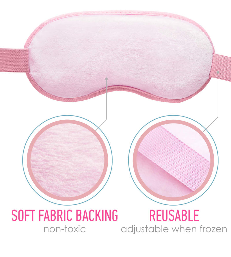 BEL&KANN Cooling Eye Mask, Eye Mask for Puffy Eyes, Eye Therapy Heat Mask Gel Beads - Stress Pain Relief Eye Mask Puffiness, Ice Eye Mask Cold Eye Mask Reusable Gel Pack Frozen Plush Backing Headache Pink - BeesActive Australia