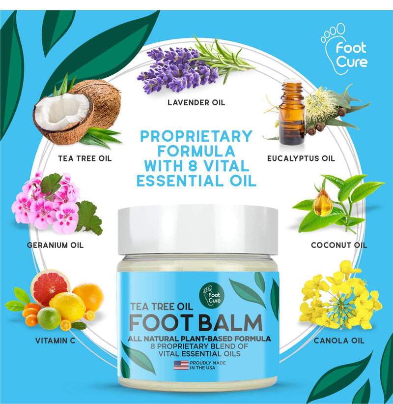 Foot Cure All-Natural Foot Balm – Moisturizing Foot Care Cream For Dry Skin, Cracked Heels & Callus Removal - Strong Antifungal Action For Itchiness, Toe Nail Infections & Athlete’s Foot – Made In USA - BeesActive Australia