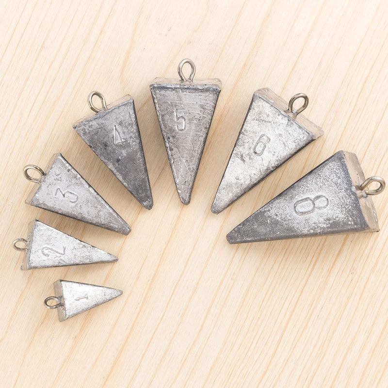 Dr.Fish 5 Pack Pyramid Fishing Sinkers, 1-8oz Lead Fishing Weights for Surf Fishing, Catfish 4OZ/5 Pack - BeesActive Australia