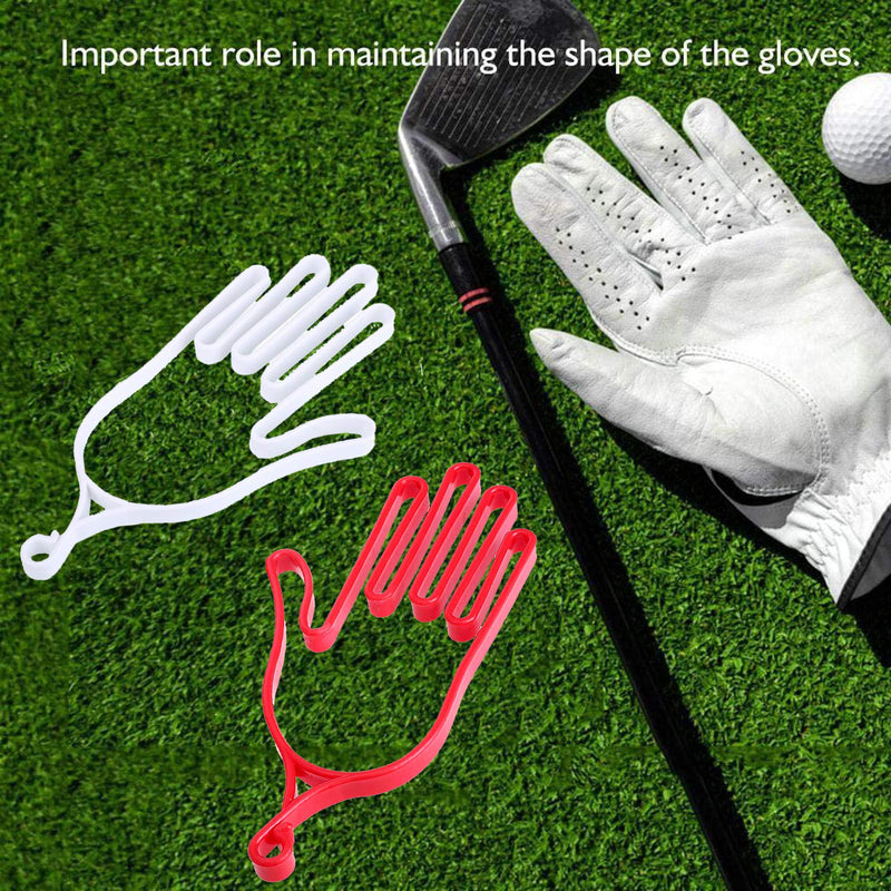 FINGER TEN Golf Gloves Stretcher Holder Hanger Keeper Dryer Shaper Tool Accessories Durable Glove Support Frame Guardian Hook to Bag Gifts for Men Women Golfer White - BeesActive Australia