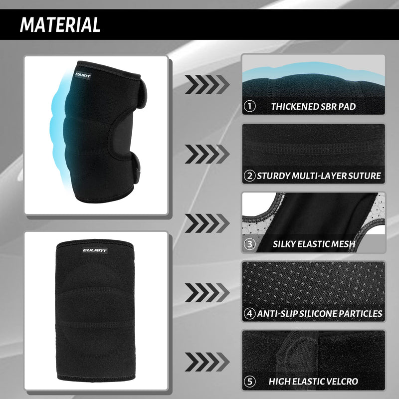 Soft Knee Pads and Elbow Pads with Thickened SBR Pads, Adjustable Knee and Elbow Pads for Kids Girls Boys Teenagers Youth Adult, Protective Gear Set for Cycling Dancing Volleyball Skateboarding Soccer Hockey Black Elbow/S+knee/S - BeesActive Australia