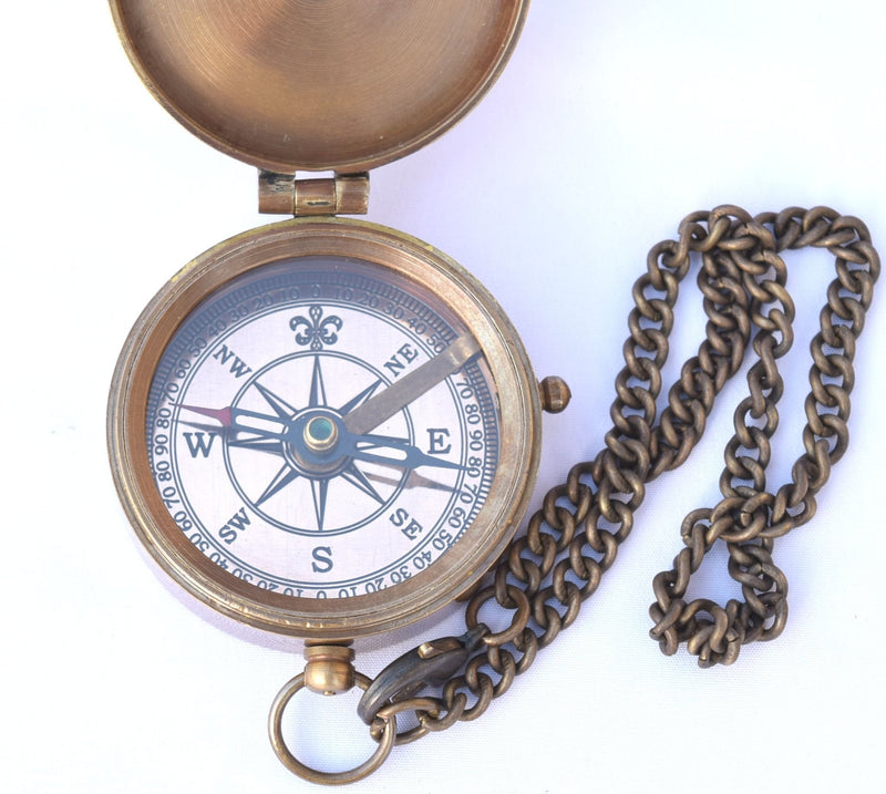 NEOVIVID Thoreau's Go Confidently Quote Engraved Compass with Stamped Leather case, Camping Compass, Boating Compass, Gift Compass, Graduation Day Gifts - BeesActive Australia