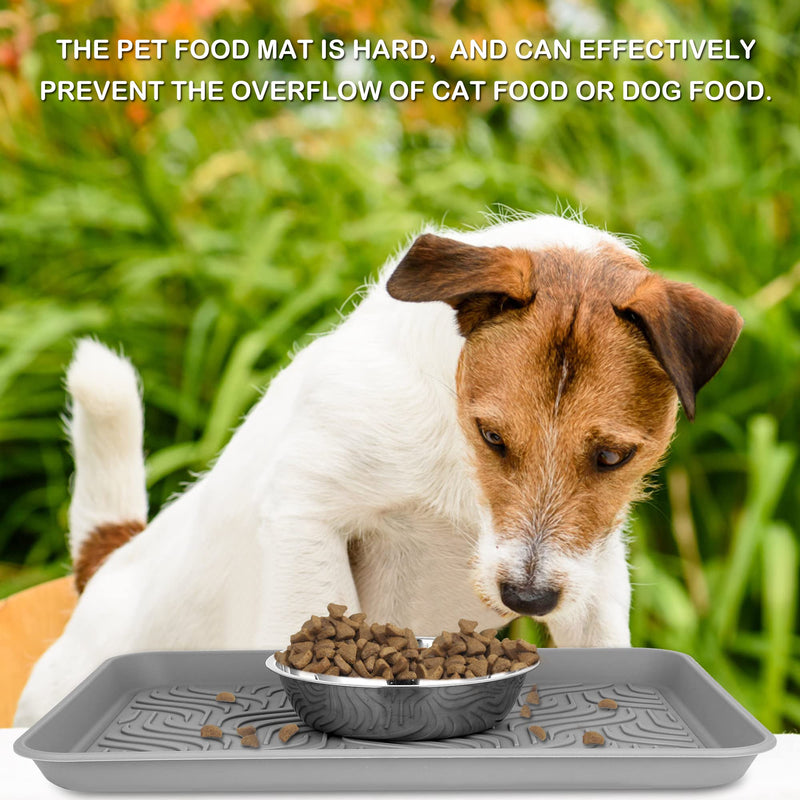 Aumket Boot Tray,Multi-Purpose 15.8" x 11.8" x 1.2" Floor Protection-Pet Bowls-Paint-Dog Bowls,Shoes, Pets, Garden - Mudroom, Entryway, Garage-Indoor and Outdoor Friendly Gray - BeesActive Australia