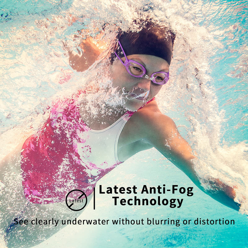 Freela Swim Goggles, Goggles Swimming Adult for Men Women Youth, Anti Fog, No Leaking Swimming Goggles for Race, Lab Swimming Purple - BeesActive Australia
