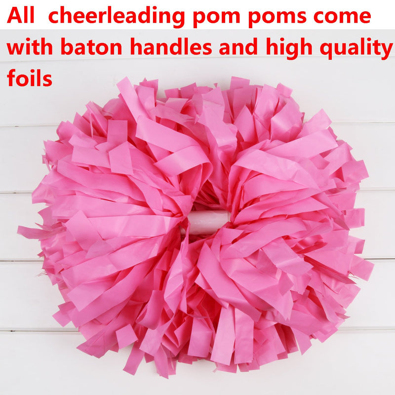 [AUSTRALIA] - ICObuty Plastic Cheerleader Cheerleading Pom Poms 6 inch 1 Pair 2 Pieces Shocking hot pink 