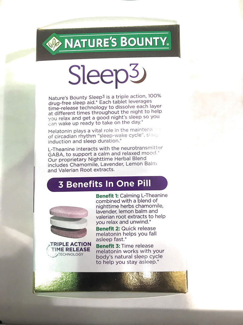 Nature’s Bounty Sleep 3-120 Tablets - BeesActive Australia