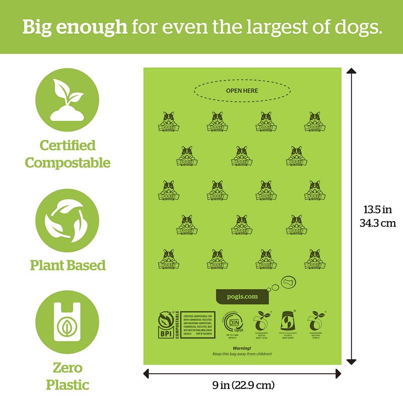 Pogi's Plant-based Poop n' Wipe Combo - 480 Compostable Dog Poop Bags and 100 Plant-based Grooming Wipes Bundle - BeesActive Australia