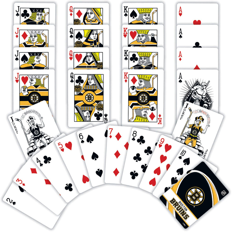 MasterPieces NHL Womens Playing Cards Boston Bruins 2.5" x 3.5" Team Color - BeesActive Australia