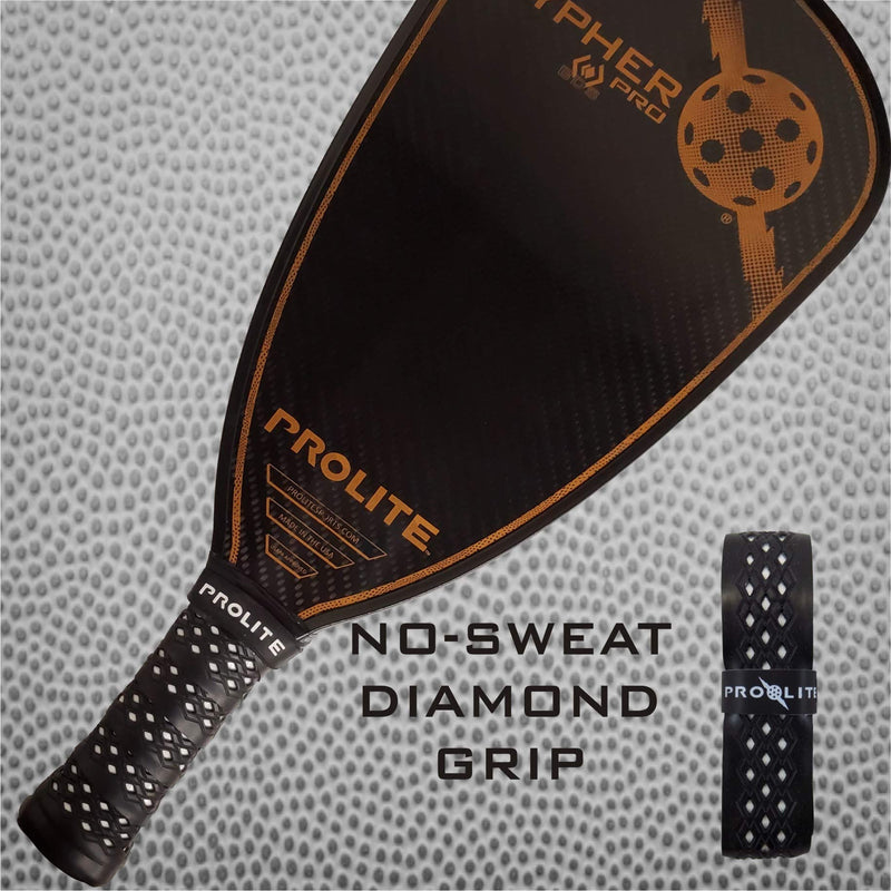 Prolite No-Sweat Diamond Grip for Pickleball Paddles, Racquetball, Squash, Platform Tennis, Badminton and More White - BeesActive Australia