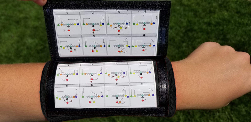 Wristband Interactive Y23 - Football Wristbands - Wrist Coach - QB Wristband - Football Play Wristbands - Playbook Wristband Black 5 Pack - BeesActive Australia