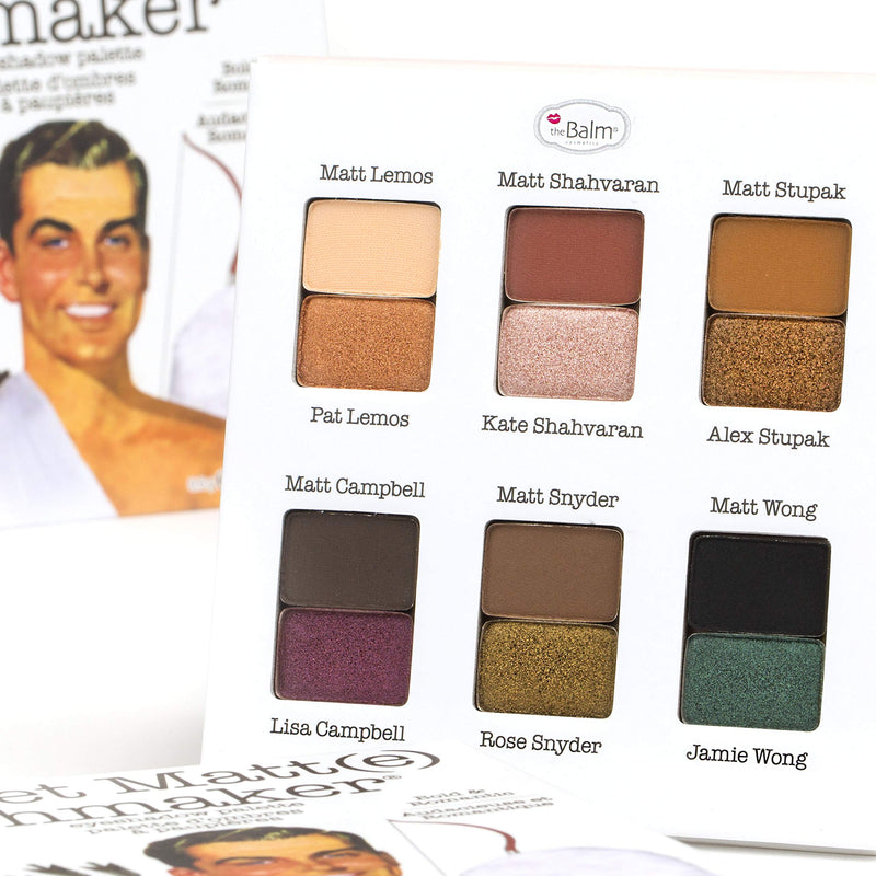 theBalm Meet Matt Shmaker Eyeshadow Palette, Long-Lasting, Highly Pigmented Shades, Easily Blendable, Supernatural Shine Multi-Color 0.34 oz - BeesActive Australia