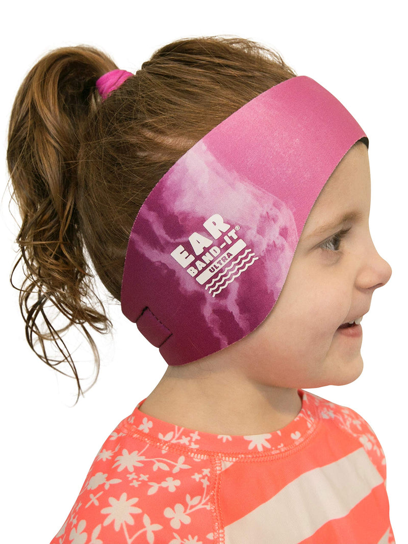 EAR BAND-IT Ultra Tie Dye Swimming Headband – ONLY Swim Ear Band Invented by ENT Doctor – Block Water Secure Earplugs – Kid & Adult Sizes – Recommended Water Protection for Bath, Shower, Pool, Beach Large (ages 9yrs to adult) Pink Tie Dye - BeesActive Australia