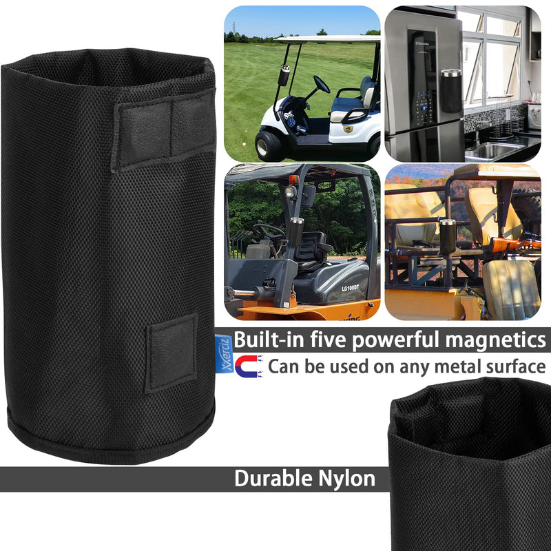 Xxerciz Magnetic Cup Holder for Golf Cart Organizer Rangefinder Holder Mount Drink Bottle Holder Toolbox Forklift Tractor Bus Lawnmower Accessory - BeesActive Australia